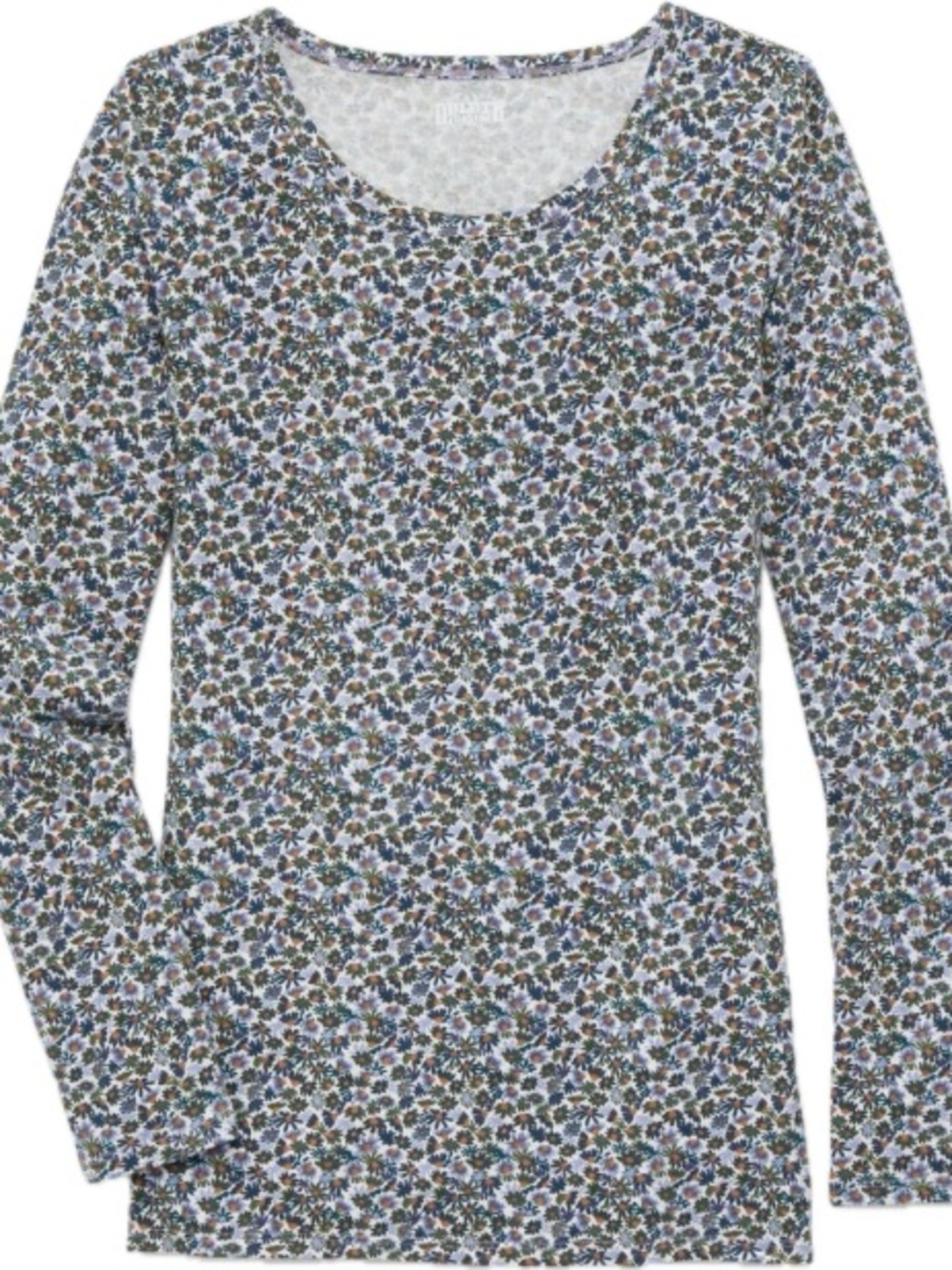 Duluth Trading Co Scoop Neck Tee in Ditsy Coneflower print